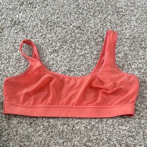 Negative Mesh Bra Size 4 Coral Orange